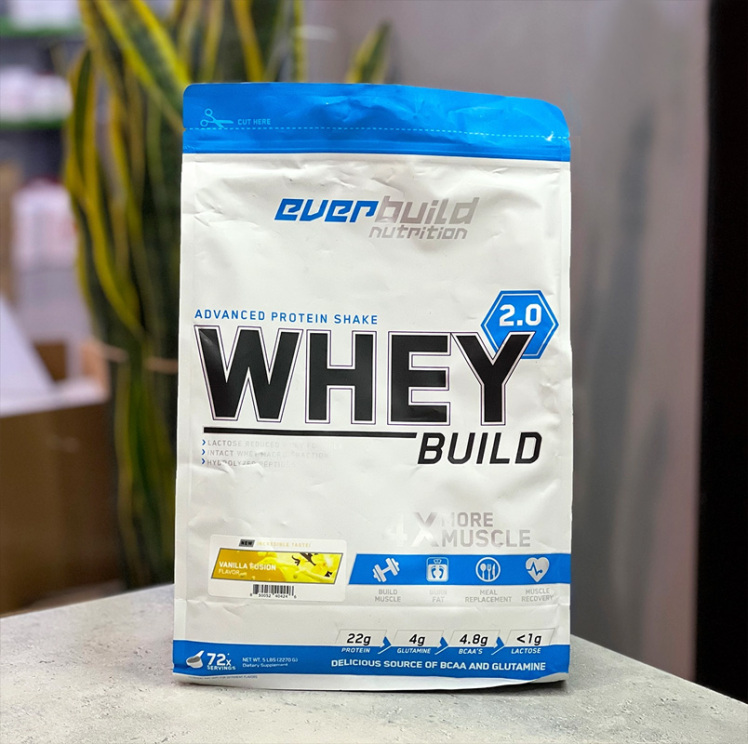 پروتئین وی کیسه‌ای اوربیلد ۲۲۷۰ گرمی EverBuild Whey Protein Build 